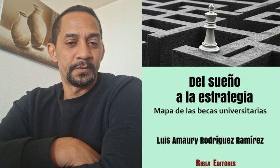 Foto de Luis Amaury Rodríguez y portada de su libro "Del sueño a la estrategia" (Ribla Editores, 2025)).