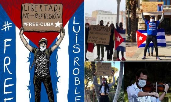 Luis Robles, carteles por su libertad. #free-luisrobles