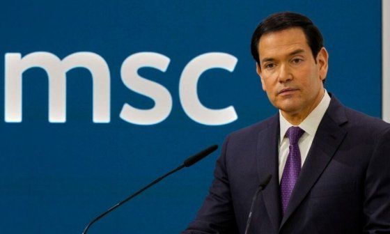 El Secretario de Estado de Estados Unidos, Marco Rubio, en la Conferencia de Serguridad de Munich (febrero de 2026).