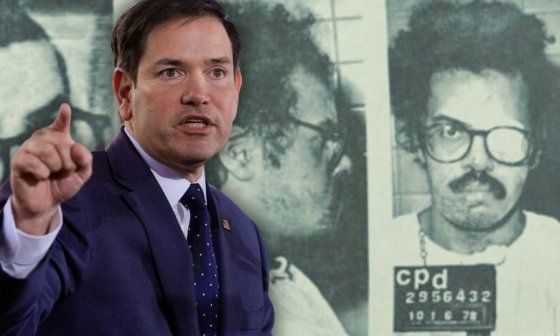 Marco Rubio y la ficha policial del terrorista William Morales.