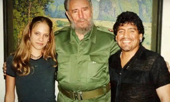 Mavys Álvarez, Fidel Castro y Diego Maradona.