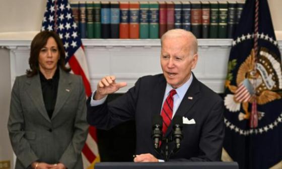 El presidente de EE. UU., Joe Biden habla sobre nuevas medidas de control fronterizo. (Jim WATSON. AFP)