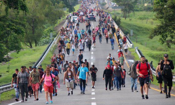 Caravana de migrantes rumbo a EEUU.