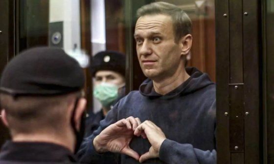 El opositor ruso Alexei Navalni durante un juicio en 2021.