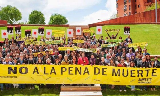 Activistas de Amnistía Internacional se manifiestan contra la pena de muerte. Foto: Amnistía Internacional.