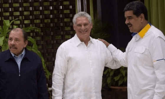 Daniel Ortega, MIguel Díaz-Canely Nicolás Maduro.