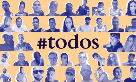 Poster pidiendo libertad para #Todos los presos políticos cubanos