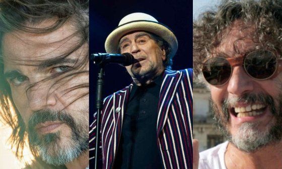 Juanes, Joaquín Sabina y Fito Páez.
