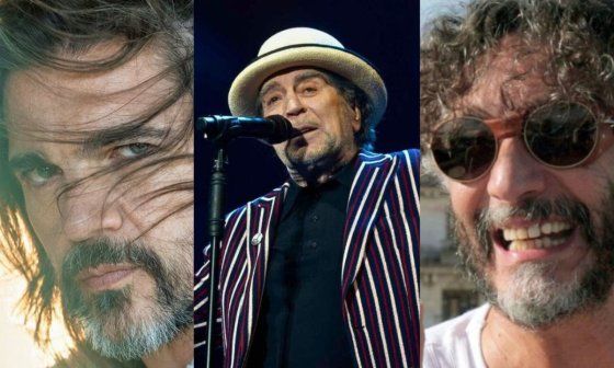 Juanes, Joaquín Sabina y Fito Páez.