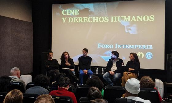 Fernando Fraguela, Katherine Bisquet, Lester Alvarez, Jose Luis Aparicio y Solveig Font en Foro Intemperie sobre Cine y Derechos Humanos