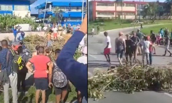 Protestas en Boyeros, La Habana, por los apagones y la falta de agua.