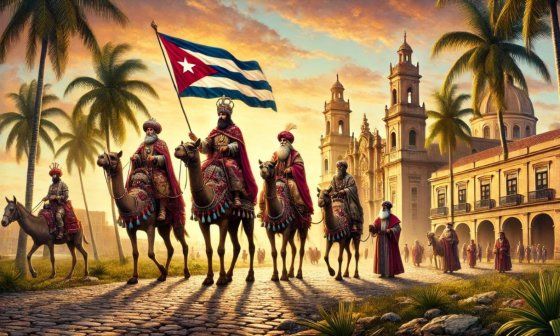 Reyes Magos saliendo de Cuba.