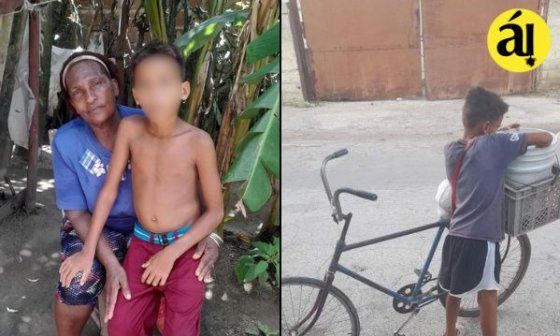 Roelbis, niño cubano que vende tamales para ayudar a su abuela.