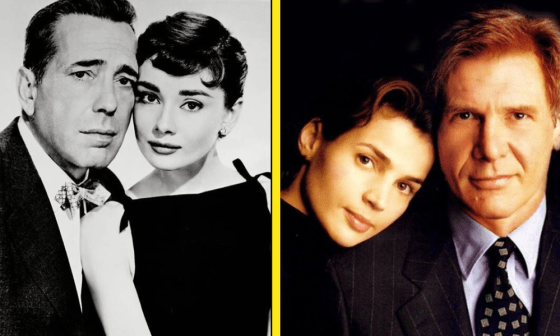 Montaje con retrato de las dos parejas de actores protagonistas en cada versión de la película "Sabrina".