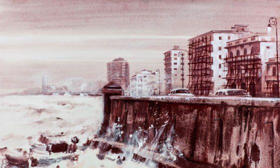 Obra de la serie "Malecón" (2014) de Luis Enrique Camejo.