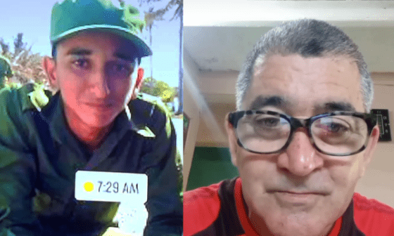 Joven Annier González y su padre