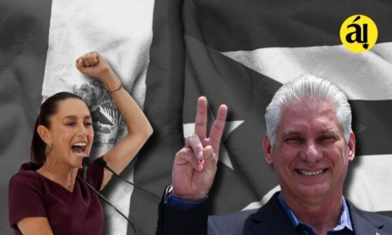 Claudia Sheinabum y Díaz-Canel.