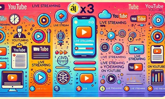 Diseño de cómo transmitir en vivo en YouTube