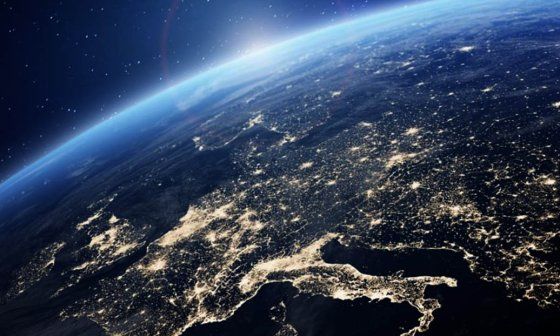 Vista del planeta Tierra desde el espacio.
