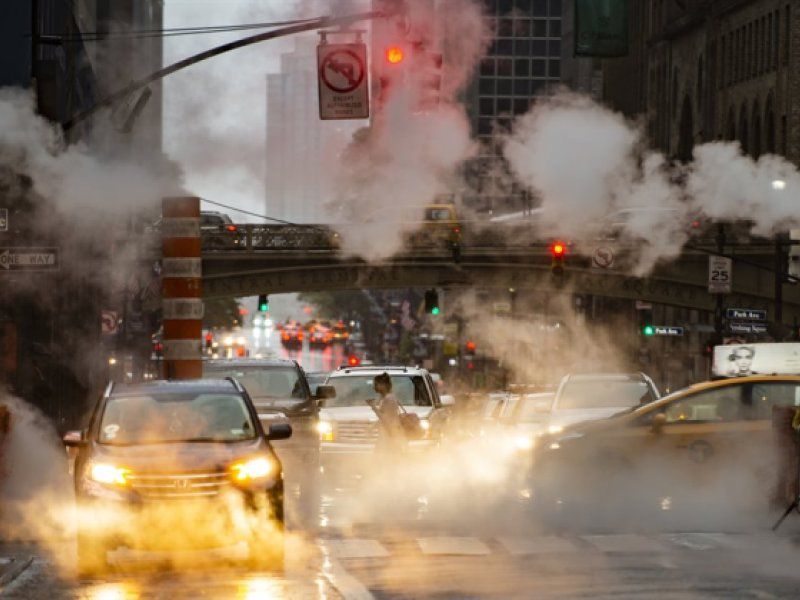 Contaminación en una ciudad estadounidense.