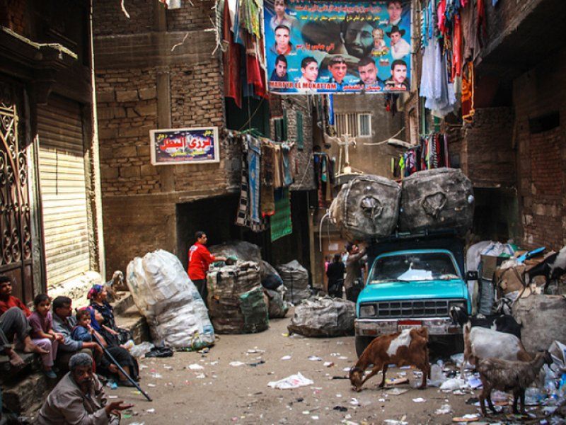 Basura en el cairo, egipto