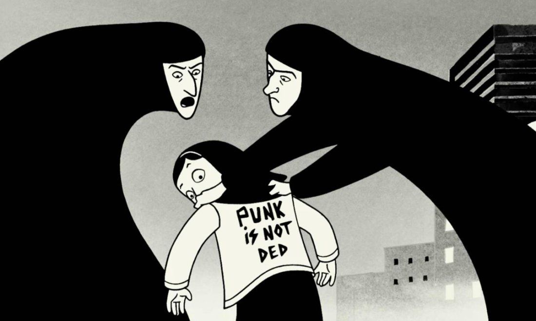 Fotograma del largometraje de ficción franco-iraní "Persépolis" (2007) de Marjane Satrapi y Vincent Paronnaud.