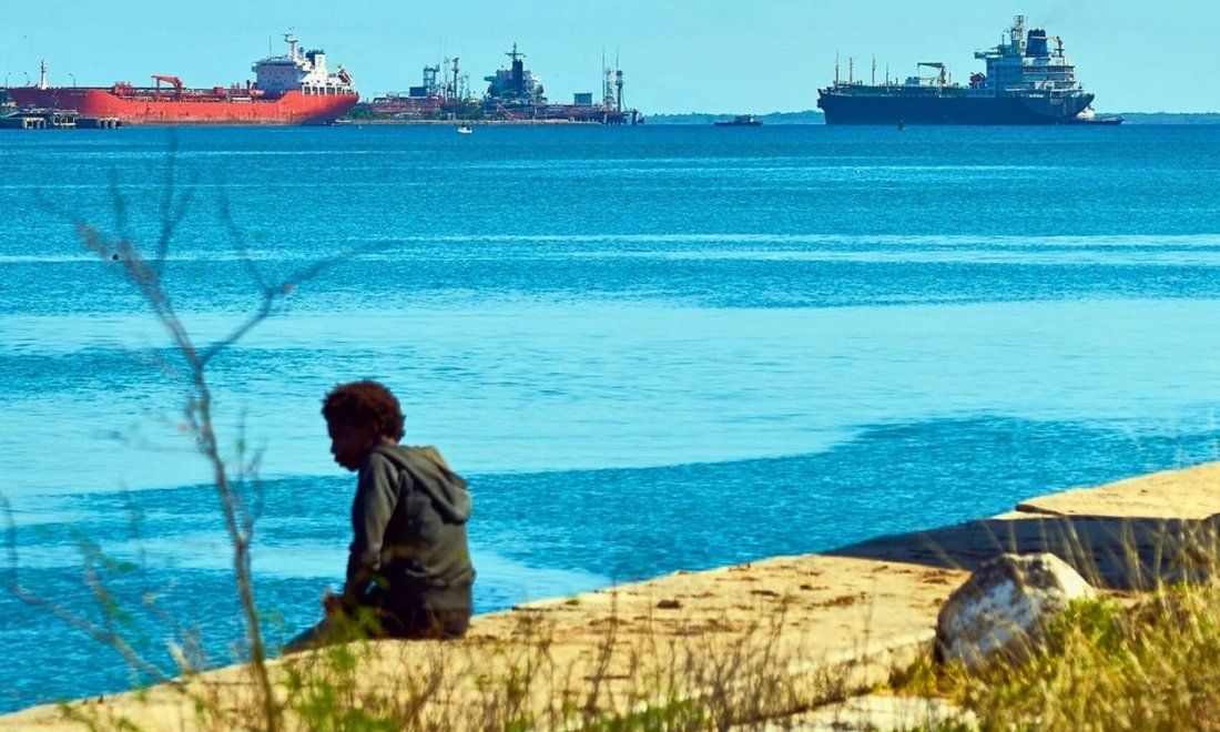 Barcos petroleros en el puerto de Matanzas, Cuba.