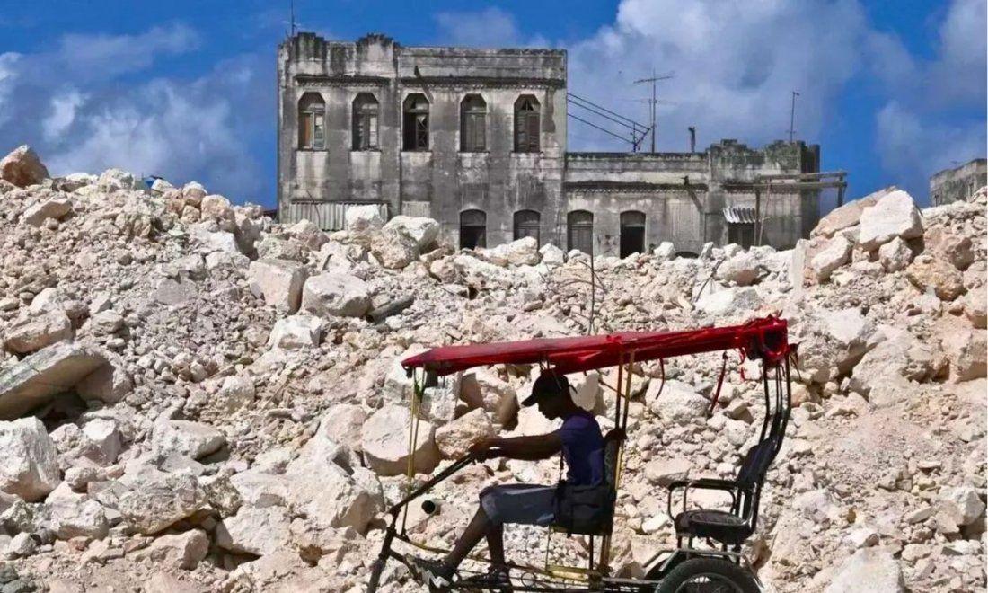 Ruinas del Instituto Superior de Diseño (ISDI) en La Habana. Foto: AFP.