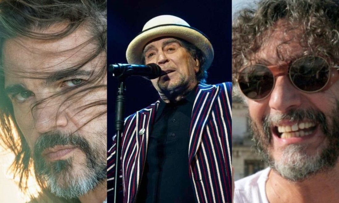 Juanes, Joaquín Sabina y Fito Páez.