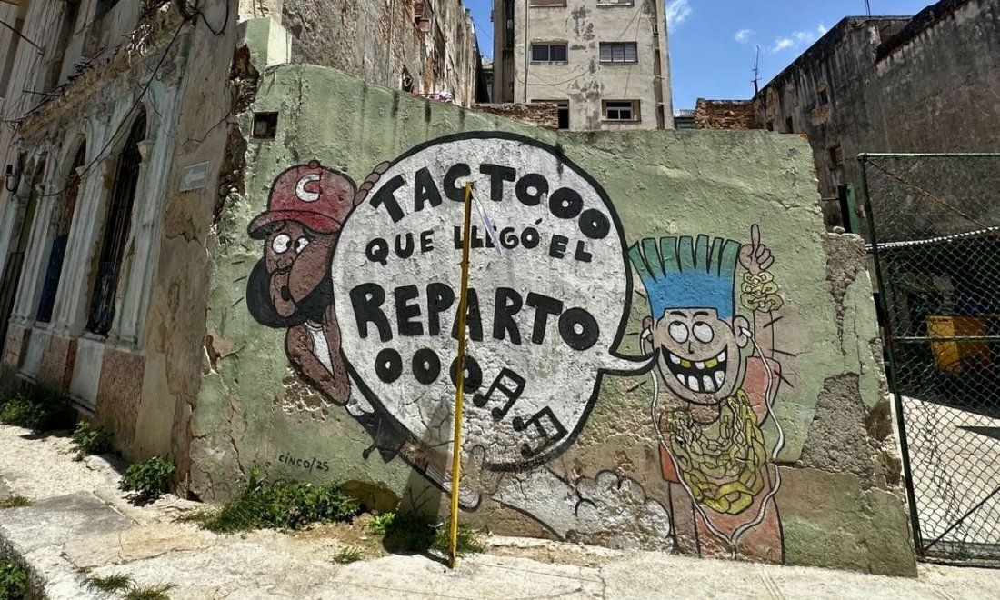 Mural sobre el género musical "reparto" ubicado en El Paseo del Prado, La Habana. Foto: Camila Tiburcio.