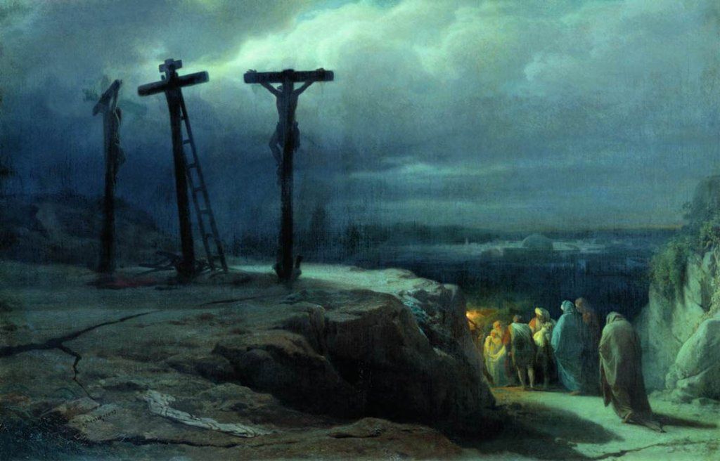 Vasily Vereshchagin: "Noche en el calvario" (1869). |  Imagen:  