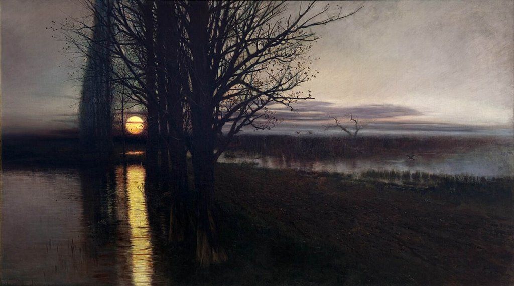 Stanisław Masłowski: "Salida de la luna" (1884). |  Imagen:  