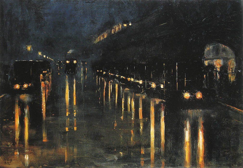 Lesser Ury: "Estación Central de Bülowstraße" (1922). |  Imagen:  