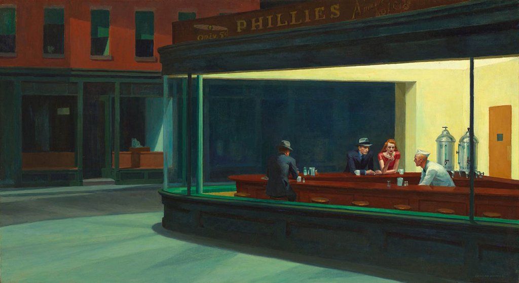 Edward Hopper: "Halcones nocturnos" (1942). |  Imagen:  