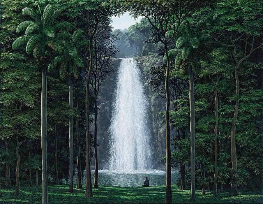 Tomás Sánchez: "A veces la gracia parece una cascada" (1993). |  Imagen:  