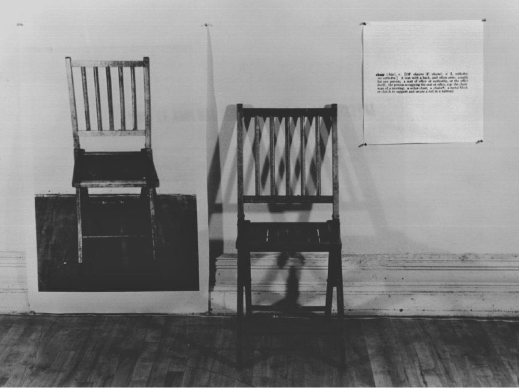     "Una y tres sillas" ("One and Three Chairs"), 1965.   |  Img: Joseph Kosuth