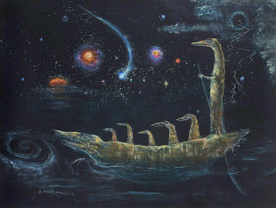 Leonora Carrington: "Cómo hace el pequeño cocodrilo" (ca. 1998). |  Imagen:  