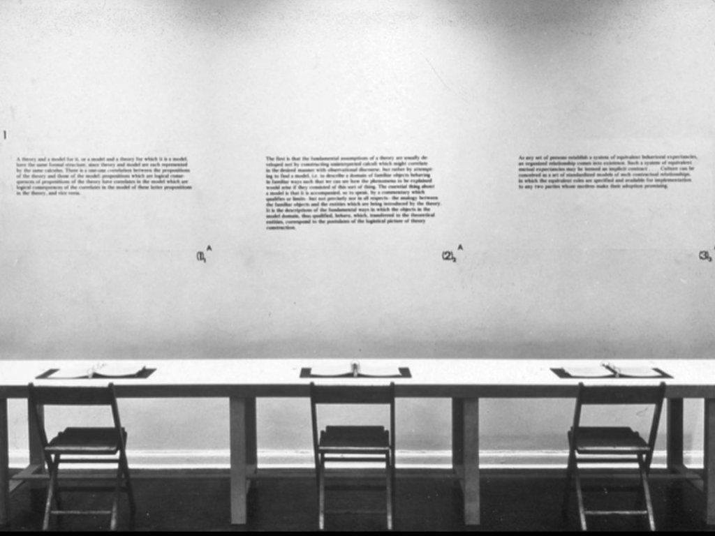     "La segunda investigación" ("The Second Investigation"), 1968-1971.   |  Img: Joseph Kosuth