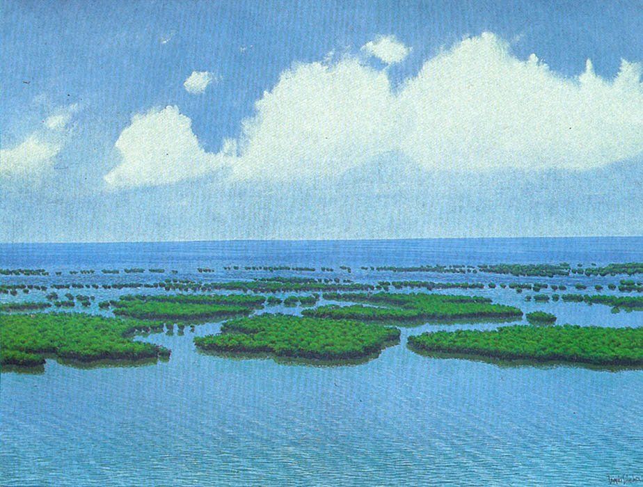 Tomás Sánchez: "Islotes y nubes" (1991). |  Imagen:  