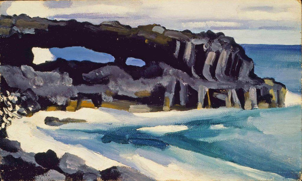 Georgia O'Keeffe: "Puente de lava negra, costa de Hana" (1939). |  Imagen:  
