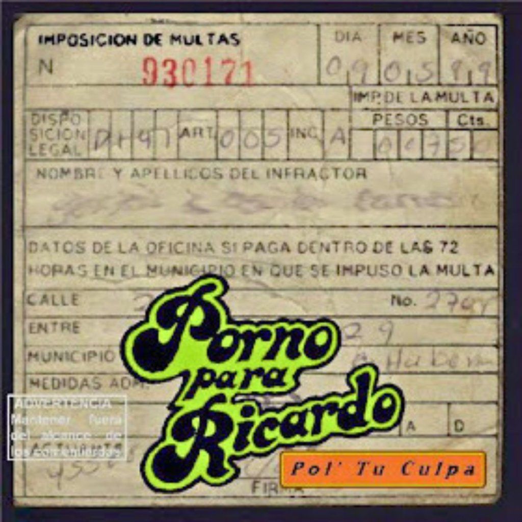     "Polˈ tu culpa", Porno para Ricardo (2001).   |  Img: Gorki Águila