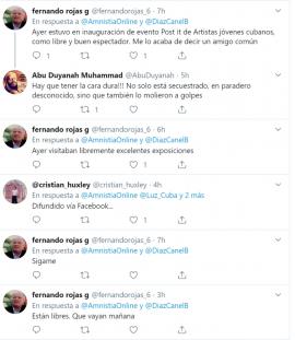 Tuit-respuesta del Viceministro Fernando Rojas y algunas reacciones.